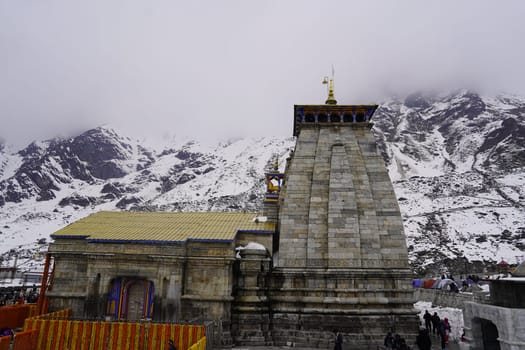 Dehradun,Uttarakhand India-December 16 2023-Immersing in the timeless charm, Kedarnath Temple in Uttarakhand unfolds its divine beauty through every glance.4k footage