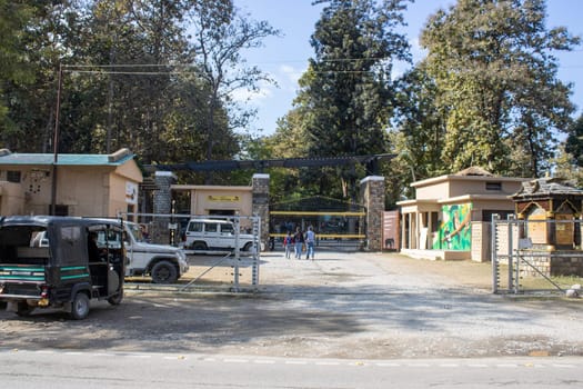 Embark on a journey into the heart of wildlife wonders with captivating views of Corbett National Park's entrance.High quality image