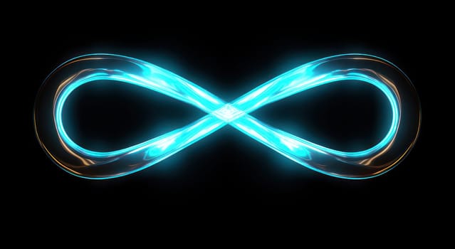 Glowing Energy: Abstract Neon Motion in Infinite Space