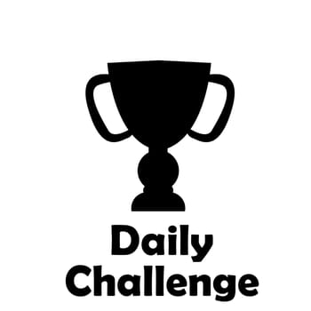 Daily Challenge concept with trophy