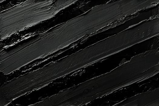 Abstract textured black paint strokes on a matte surface create a bold, monochromatic piece, suitable for modern art collections, edgy graphic designs, or striking interior accents. Generative AI