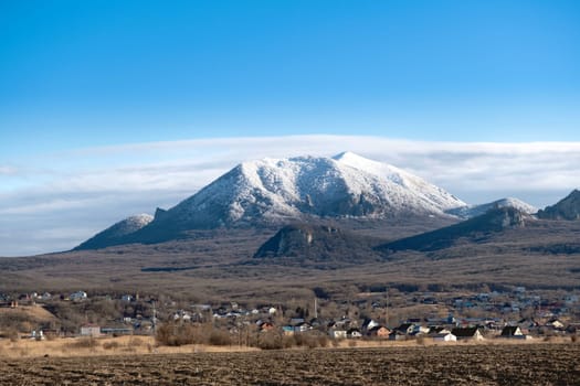 View of Mount Beshtau from Zheleznovodsk, Russia.
