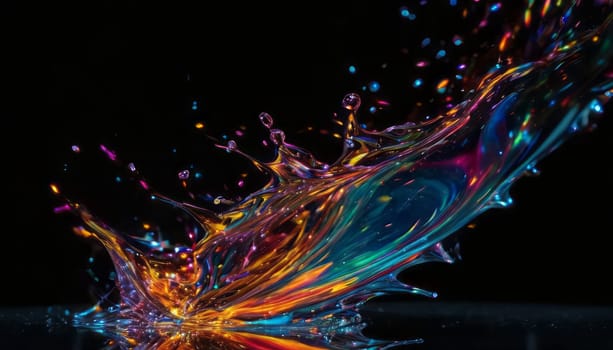 wallpaper, liquid Glass, translucent, transparent, Abstract wallpaper of many colored liquid multicolor glass. flame of fire through liquid multicolor glass on the entire screen, the entire screen in liquid glass, glare, flying sparks