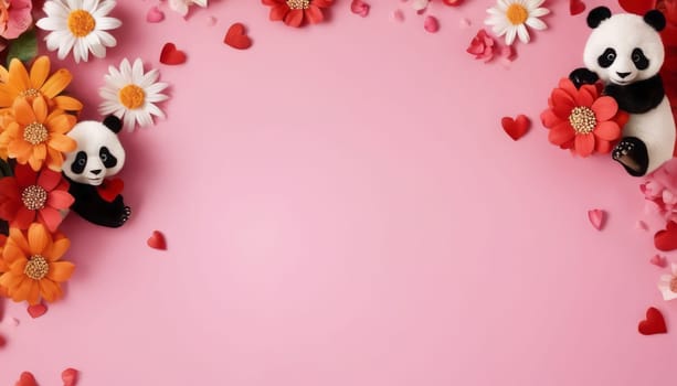 A wonderful festive background for Valentine's day, signature Happy Valentine's Day, flower, white flower, pink flower, leaf, white background, simple background, daisy, blue flower, realistic, orange flower