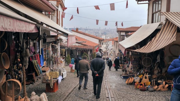 Old streets of the capital of Turkey Ankara.