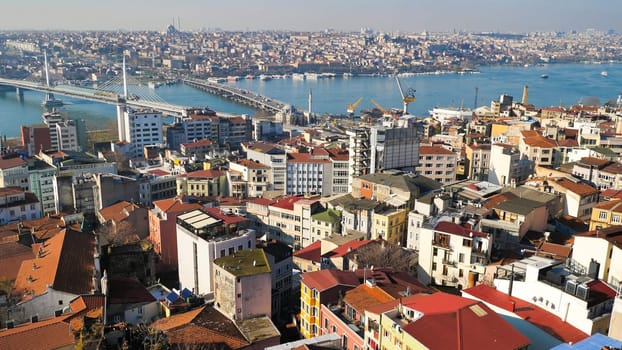 Panorama of the city of Istanbul from a height