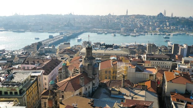 Panorama of the city of Istanbul from a height