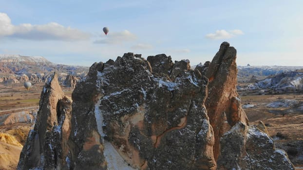 Sharp Rocks in Cappadocia. Turkey