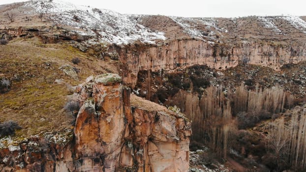 Ihlara Valley in Turkey, Known as Ihlara Vadisi in Turkish, the valley is biggest canyon and has a green trees and small river