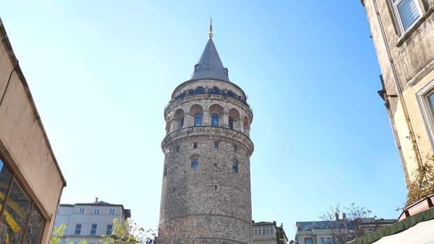 Galata tower exterior in istanbul. Turkey