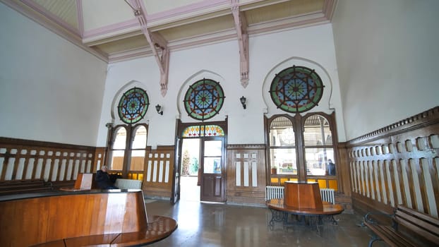 Interior of the old train station Orient Express in Istanbul, Turkey