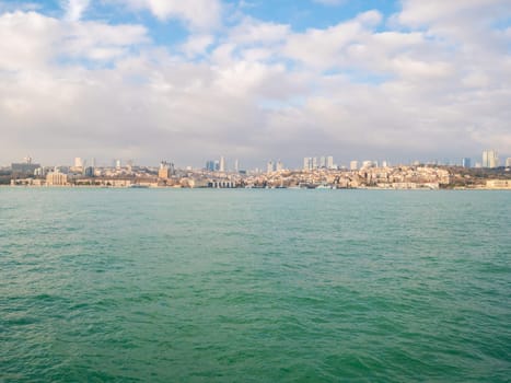 Bosphorus Strait in the city of Istanbul. Turkey