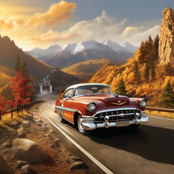 Take a trip down memory lane with this captivating artwork, Vintage in Motion: A Classic Car's Journey. Explore the beauty and nostalgia of vintage cars as they cruise through scenic landscapes, capturing the essence of a bygone era. This dreamy artwork is perfect for those seeking a touch of vintage charm and a sense of adventure.