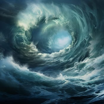 Get ready to be mesmerized by the captivating power of nature with the image of a majestic maelstrom! This swirling vortex of water and mist commands attention with its sheer force and beauty. This image portrays the dynamic and ever-changing nature of the oceans, evoking a sense of awe and wonder.