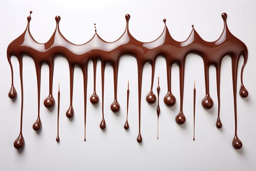 Chocolate smudges on a white background.