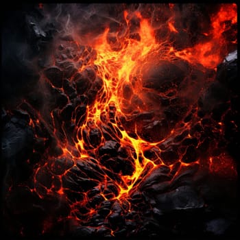 Witness the mesmerizing power of a volcanic eruption in this abstract art depiction titled 'Infernal Surge'. Vibrant tendrils of molten lava shoot up from the volcanic crater, illuminating the night sky with fiery hues. The eruption showcases a mix of awe-inspiring beauty and raw, destructive power, as rocks and ash are propelled into the atmosphere. Lava cascades down the mountainside, engulfing everything in its path, leaving a trail of destruction. This captivating image captures the intense contrast between the fiery red-hot lava and the dark, ominous background, creating a visual spectacle that demands attention. 'Infernal Surge' is perfect for microstock sites in search of dynamic and eye-catching imagery.