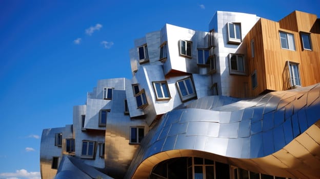 bizarre architecture of art building, creative style comeliness