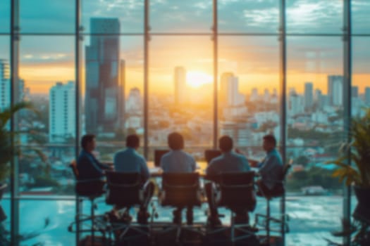 Group of Business at meeting room. Blur background. Generative AI.