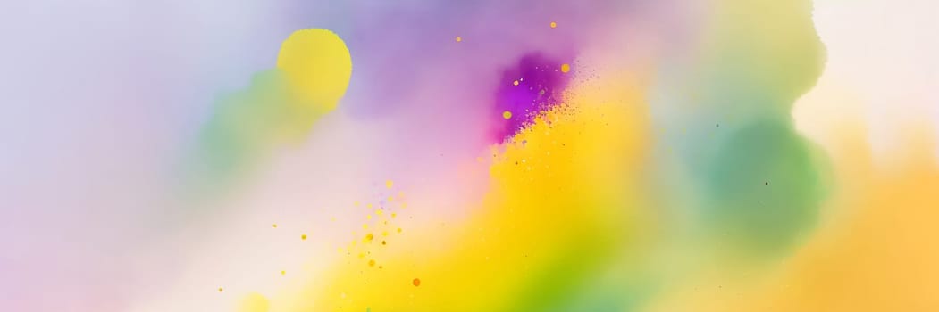 Abstract watercolor background in rainbow colors. Generative AI