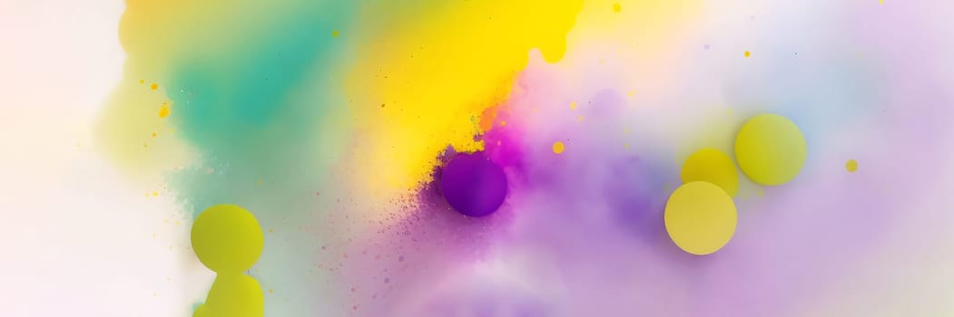 Abstract watercolor background in rainbow colors. Generative AI