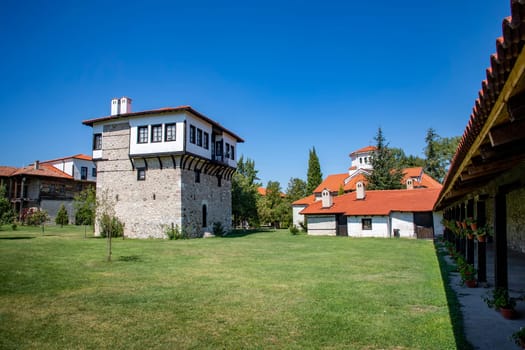 Travel in Bulgaria.  Arapovo Monastery of Saint Nedelya and Tower of Angel Voivode, Plovdiv Region, Bulgaria