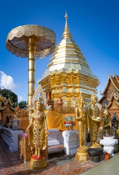 Majestic Wat Phra That Doi Suthep on the mountain top in Chiang Mai, Thailand.