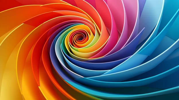 Abstract art swirl rainbow colorful background. High quality photo