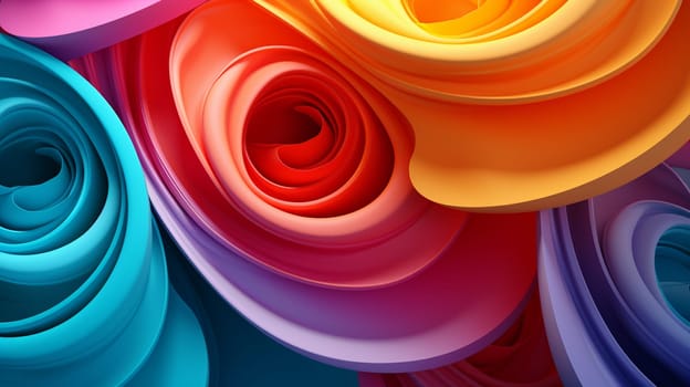 Rolls of various color paper. Abstract background. High quality photo