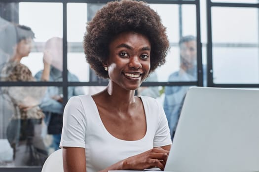 Portrait of a young business woman in an modern office