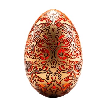 Easter egg isolated on a white background. AI