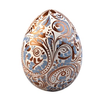 Easter egg isolated on a white background. AI