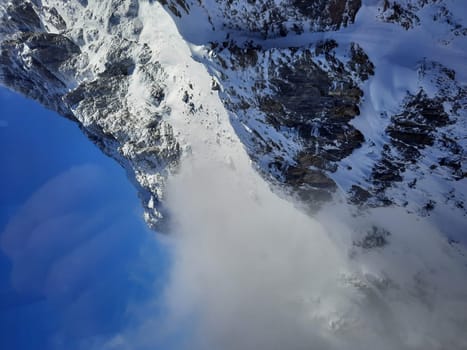 Amazing panorama in winter in a sunny day mountain peak, Austria High quality photo