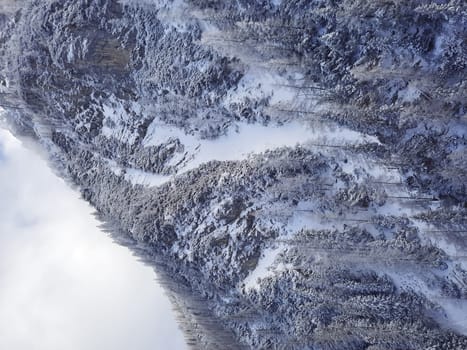 Amazing panorama in winter in a sunny day mountain peak, Austria High quality photo