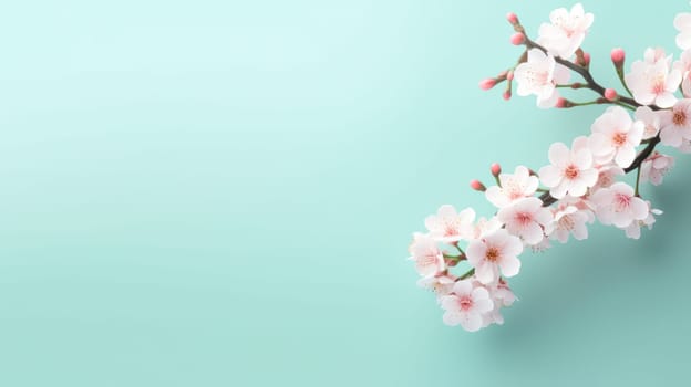 Peach blossoms in full splendor, delicate petals unfurling against a colorful backdrop. A mesmerizing celebration of nature's ephemeral beauty.