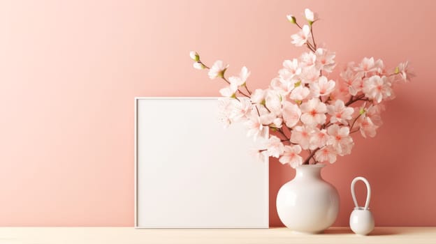 Peach blossoms in full splendor, delicate petals unfurling against a colorful backdrop. A mesmerizing celebration of nature's ephemeral beauty.