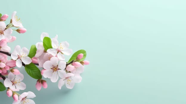 Peach blossoms in full splendor, delicate petals unfurling against a colorful backdrop. A mesmerizing celebration of nature's ephemeral beauty.