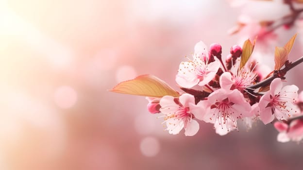 A captivating glimpse of spring the intricate details of a peach tree flower in full bloom, showcasing natures artistry and the essence of the season.