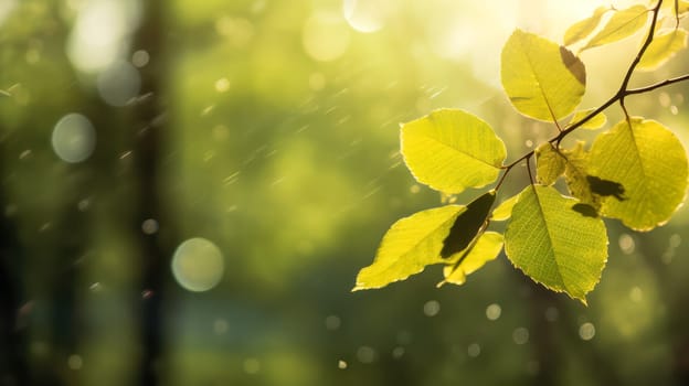 Lush green leaves in a summer garden, a testament to the vibrant beauty of nature. A serene backdrop, perfect for conveying the essence of eco friendly living.