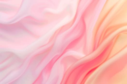 Abstract gradient background with waves in pastel colors. Winter, spring theme. Peaceful versatile backdrop for any creative project or design. Pink, peach, soft hues. Generative AI