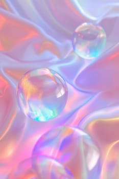 Holographic surface. Abstract gradient background in pastel colors. Multicolor, versatile backdrop for any creative project or design. Pink, blue, soft hues. Generative AI