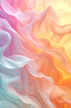 Abstract gradient background with waves in pastel colors. Winter, spring theme. Peaceful versatile backdrop for any creative project or design. Pink, peach, soft hues. Generative AI