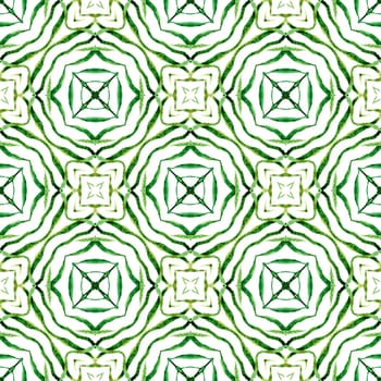 Arabesque hand drawn design. Green fresh boho chic summer design. Oriental arabesque hand drawn border. Textile ready charming print, swimwear fabric, wallpaper, wrapping.