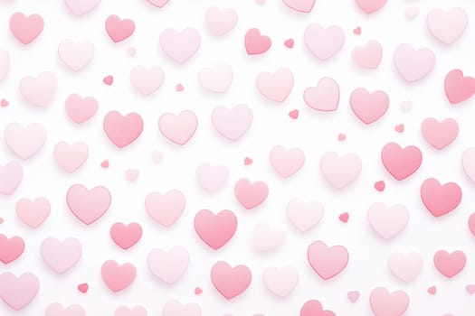 abstract heart pink pastel color background. Valentine day concept. Generative Ai.