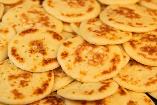 Close up Cocktail Blinis or mini blinis, High quality photo