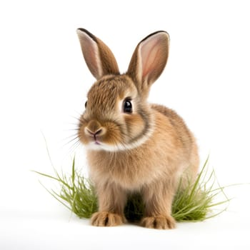 Bunny rabbit on a white background AI