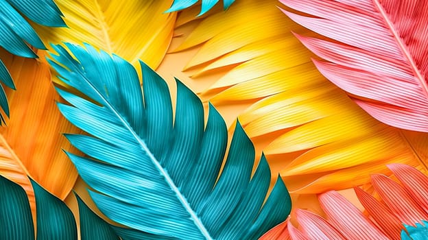 Vibrant tropical allure. Exotic pattern with lush jungle plants and tropical leaves. Transform your design with the vivid colors of natures tropical beauty.