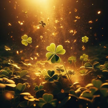 Clover for St. Patrick's Day. Generative AI. High quality illustration