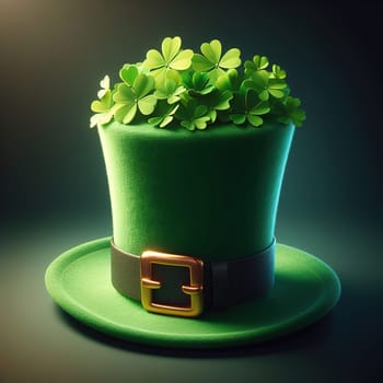 St. Patrick's Day Top Hat. Generative AI. High quality illustration