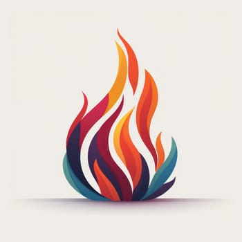 Flaming Fire: A Fiery Illustration of the Burning Campfire Emblem
