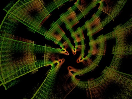 Imaginatory lush fractal texture image abstract background